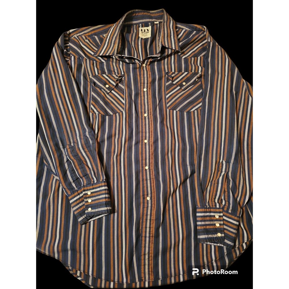 ely cattleman pearl‎ snap shirt 2XL